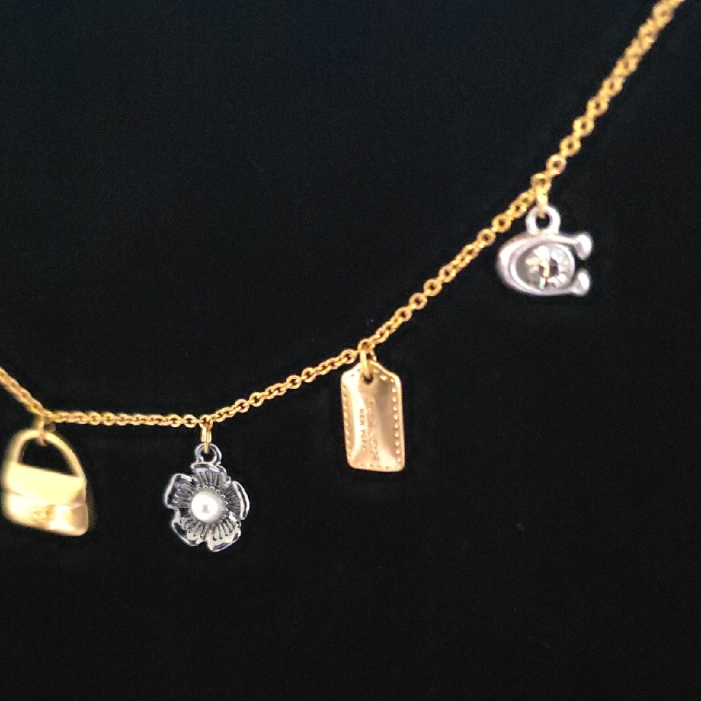 Coach Gold and Silver Charm Necklace‎ - Picture 4 of 7